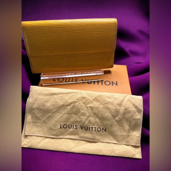 Louis Vuitton Handbags - Authentic LV Epi Long Wallet Yellow and Purple and LV Box and Dust Bag